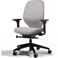 Assmann Ergonomischer Bürostuhl Atessa mit Polsterrücken in hellgrau Hellgrau, 62,5x53x99,8cm