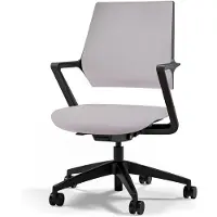 Assmann Ergonomischer Bürostuhl Asolo mit Polsterrücken Hellgrau, 59,5x56,3x97,5cm
