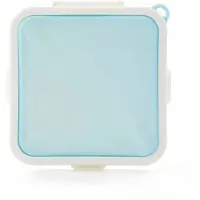 Torribaly Tragbare Silikon-Sandwich-Aufbewahrungsbox für die Mikrowelle, Bento-Schulfrühstücks-Lunchboxen, wiederverwendbarer Toastbehälter, Blau