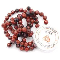 OEM Fukugems kralen voor sieraden, doe-het-zelf set, 76 stenen, 10 mm, Mahonie-obsidiaan
