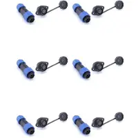 ISTOVO 6X Sp13 Wasserdichter Steckverbinder Ip68 6-Polige Kabelverbinder Stecker/Buchse Stecker und Buchse Mutter/Flansch/Docking