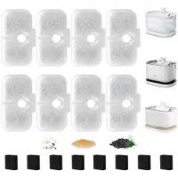 OEM Vervangingsfilterset für Katzenbecken, 16-teilig, mit Kohlenfiltern und Schaumfiltern für 2,5L Katzenbecken, PLWF005, PLWF115, PLWF105
