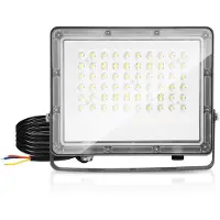 Vigevee LED Strahler Außen 50W, IP65 LED Flutlicht Aluminium für Außenbereich & Industrie, Kaltweiß 6000K, 1er Set