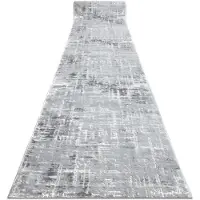 Rugsx Läufer Strukturell MEFE 8722 zwei Ebenen aus Vlies grau / weiß 120 cm 120x250 cm