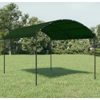 vidaXL Möbel Pavillon 4 x 3 x 2,6 m Grün Polyester und Stahl - Pavillons & Partyzelte CC1110