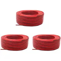 Typecat 3X 2Pin Draht 100M 22AWG 12V/24V Verlängerung Kabel Rot und Schwarz 2-Adriges Verzinntes Kupfer LED Licht Leiste Power Netzkabel