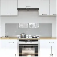 vidaXL Küchenrückwand 2 stk. Hellgrau 70 x 40 cm Gehärtetes Glas