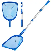 Typecat Pool-Skimmer-Poolnetz mit 3-Teiliger Stange, Pool-Skimmer-Netz mit Feinmaschigem Netz, Teleskopstange, Ultrafeiner Pool-Skimmer