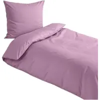 TRAUMSCHLAF Uni Mako-Satin Bettwäsche 140x200 cm + 70x90 cm mauve