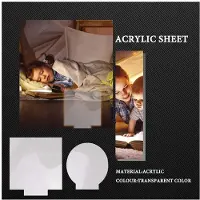 Torribaly 2Mm Acryl Glas Platte Klar Gegossenes Plexi Glas mit Doppelseitigem Schutz für LED Lichtsockelschilder DIY Anzeige 6 StüCke