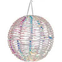 Wellhome Metallische Leuchtkugel Mit 720 Mikro-leds Gedrehtes Design Regenbogenlichter ø 40 Cm