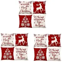 ISTOVO Kissen Bezüge zum Weihnachten 18X18 Set Von 12 Weihnachten Dekorationen Bauernhaus Dekor Kissen Bezug und Kissen Bezug für Hause Dekor