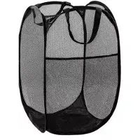 ISTOVO Laundry Basket Foldable Storage Basket with Ventilated Skeleton for Dirty Clothes Easy to Carry and Organize Vertical