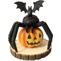Semoic Halloween-Spinnenkürbisse Als Dekoration für Den Herbst, Halloween, Heimdekoration, Tischdekoration, Partydekoration und Feiertagsdekoration