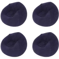 Typecat 4X Großes Aufblasbares Sofa, Stuhl, Sitzsack, Beflockung, PVC, Garten, Lounge, Sitzsack, GartenmöBel, Camping, Rucksackreisen (A)