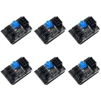 Typecat 6X 3-Poliger 4-Poliger Lüfteradapter PWM PC Gehäuse Lüfternabe 8-Wege Splitter 12 V Geschwindigkeitsregler mit 6-Poligem Stromanschluss