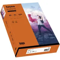 OVOL Farbiges Kopierpapier tecno colors, DIN A4, 80 g/m², intensivorange, 500 Blatt