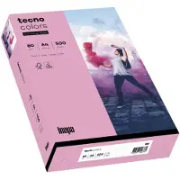OVOL Farbiges Kopierpapier tecno colors, DIN A4, 80 g/m², rosa, 500 Blatt