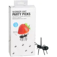 Tlily 120 StüCk Ameisen-Gabeln für Lebensmittel, Obst, Dekoration, Gabeln in Ameisenform, für Snacks, Kuchen, Desserts, Zuhause, KüChe, Party