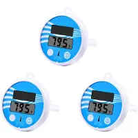 Torribaly 3X Schwimmendes Schwimmbad Thermometer Kabellos - Schwimmbad Temperatur Thermometer Einfach Abzulesen, Solar Digital Schwimmbad Thermometer