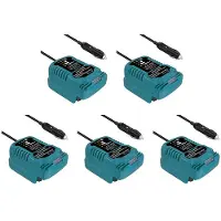 ISTOVO 5X für Maikta BL1830 BL1840 BL1850 BL1840B BL1815 18 V Li-Ionen-Akku, Zigarettenanzünder-Stecker, -Ladegerät, Kfz-Ladegerät