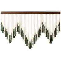 Semoic Makramee-Quastengirlande, Grün, Boho-Wandkunst, Wanddekoration Fürs Kinderzimmer, Makramee-Wandbehang, Kinderzimmer-Dekor A