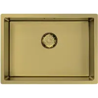 Pure.Sink Küchenspüle 50x35 cm PVD Gold platzsparend PCM5035-60