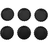 Typecat 6 StüCk Eier Kuchen Formen, 3 Zoll TöRtchen Formen mit Abnehmbarem Boden, Cupcake Kuchen Muffin Form, Blech Form, Backen Werkzeug Teile