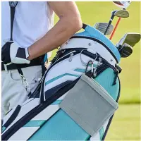 Torribaly Golfballhandtuch mit Clips, 5,5 X 5,5 Zoll, Golfhandtuch, Premium-Mikrofaser, Golfball-Reiniger, Zubehör, Grau