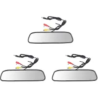 Semoic 3X 4,3 Zoll Auto DVR Dash Kamera Rückspiegel Monitor Unterstützt 2 Wege Videorecorder Autokamera LCD Bildschirm