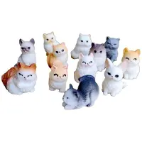 Torribaly Süße Kleine Katze, Tierdekoration, Kunstharz, Miniaturfigur, Winzig, für Bonsai, Mikrolandschaft, Feengarten-Dekoration