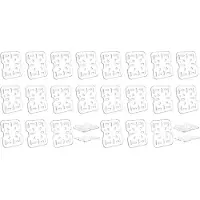Torribaly 24 Stück Kunststoff-Abtropfregal für 1/6 Große Lebensmittelpfanne, Durchsichtiger Kunststoffrost, Acryl-Abtropfschalen, Kunststoff-Abtropfwanne