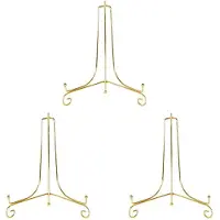 Torribaly 3X Gold-Ausstellungsständer, Bastelhalterung, Buchhalter, Fotosockel, Schüssel, Schüssel, Rahmen, Bild, Teller, Regal, Staffelei, Aufbewahrung,
