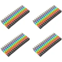 Torribaly Clip auf Zeichenfolge Kabelmarker Verpackt Plastik Nummer Nummer Draht Label Tube Satz Farbe Kabelmarker (600 Stücke KCM 1.5MM)