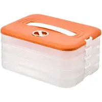 Typecat KnöDelbox Aufbewahrungsbox KüHlschrank KnöDel Einfrieren Mehrschicht-Gefrieren SchnellgefrierknöDelbox Orange