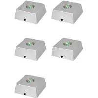 ISTOVO 5X LED Stein Bildschirm Basis Buntes Wechselndes Licht Kristall Turm Licht Dekoration Figurine Bildschirm Ständer