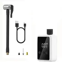 Tlily Tragbare -Fahrradpumpe, 150 PSI, Pumpe mit Digitalem PSI-Druckmesser, Reifenfüller für Motorrad, MTB, Rennrad, Weiß