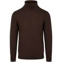 Suitable Merino Rollkragen Pullover Braun