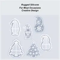 Semoic Silikonformen für Feiertage, 3D-Gips-Ornament-Formen-Set, Kunsthandwerksform für Zuhause, Zimmer, Hochzeit, Party, Dekoration, Tisch