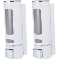 Typecat 2X 400 Ml Seifenspender Wandhalterung, Manueller Handshampoo Duschgelspender LotionbehäLter für Badezimmer KüChe