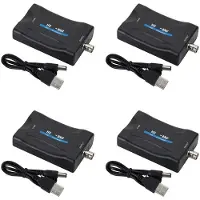 Typecat 4X Zu BNC Video Audio Konverter Adapter Kompatibel mit PAL / NTSC und USB Netzkabel