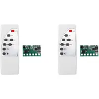 ISTOVO 2X Solarlicht-Platine, Helligkeit Einstellbar, Solar-Platine, Steuerplatine mit Fernbedienung, 3,2 V, 3,7 V, 12,8 V