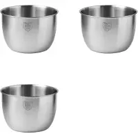 ISTOVO 3X Küche Rostfreier Stahl 304 Rühren Schüssel Deep Design Kochen Backen Kuchen Brot Brot Küchen Mischer Schüssel, 3600ML
