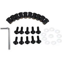 Torribaly 10 Teile / Satz M5 Schrauben Motorrad Metrische Gummi Muttern Windschutz Scheiben Verkleidung Motor Haube Universal für Windschutz Scheibe ZubehöR