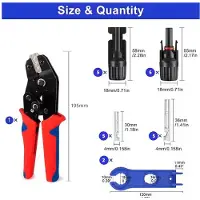ISTOVO 2X Solar-Crimpwerkzeug-Set, Photovoltaik-Solaranschluss-Set, 1000 V, 30 A, Panel-Solar-Anschlüsse für PV/MC-Kabel 2,5/4/6 mm²