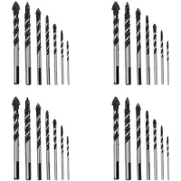 Typecat 28x Wolframkarbid Bohrer Set Fuer Porzellan Keramikfliesen, Beton, Backsteinmauer, Glas, Spiegel, Kunststoff Mauerwerk und Holz (3 4 5 6 8 10 12Mm)