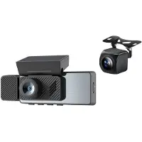 Jojomino 3,16 Zoll Auto-DVR 3 Objektiv HD Fahrzeug Dashcam Drei-Wege-Kamera DVR-Recorder Video Dashcam Camcorder