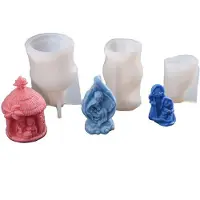Semoic 3PCS -Abstrakte Heilige Familie-Silikonform für Kerzen, Hübsche Familie, Handgefertigtes Geschenk für Hochzeit, Weihnachten, Feiertage, Partys