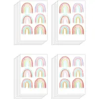 Torribaly Regenbogen Schlafzimmer Dekor für Mädchen Bunte Regenbogen Wandtattoos Raumdekor 144 Stück
