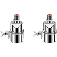 Torribaly 2X Automatisches Wasserstandskontrollventil 1/2 Zoll Edelstahl-Schwimmerkugelhahn für Tankschwimmbecken, Gerade mit Clip